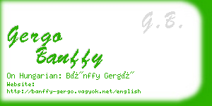 gergo banffy business card